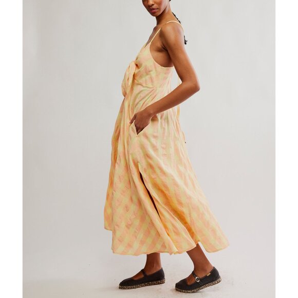 🆕 FREE PEOPLE Via Midi Dress / Creamsicle Combo - Picture 11 of 16